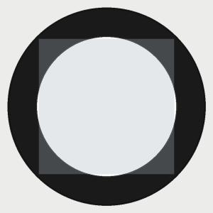 Round Circle Black Frame