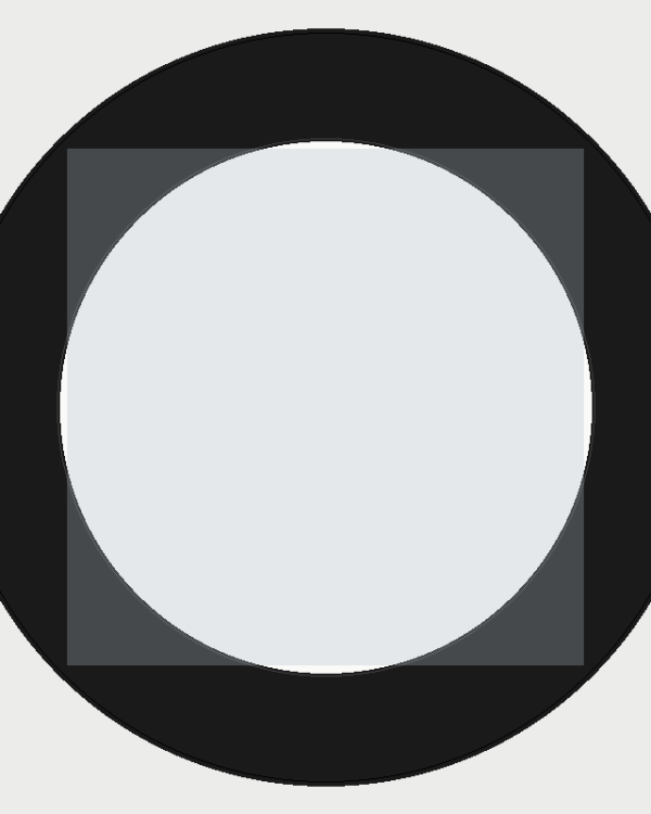 Round Circle Black Frame